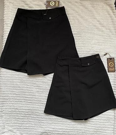 Юбка, Мини, По талии, На запах — 1