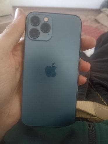 видеорегистратор оригинал: IPhone 12 Pro, Б/у, 128 ГБ, Голубой, Кабель, Чехол, Защитное стекло, 85 % — 1