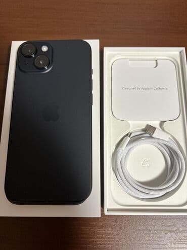 iphone xs max цена в бишкеке: IPhone 15, Б/у, 128 ГБ, Черный, Кабель, 88 % — 1
