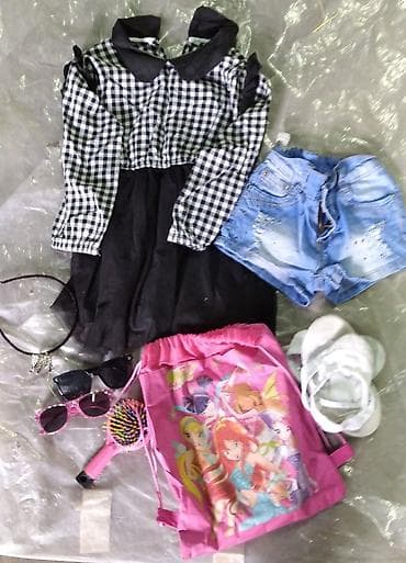 Детские электрокары: Продаю детские вещи на 5-7 лет, рюкзаки новые. За всё 700 сом — 2