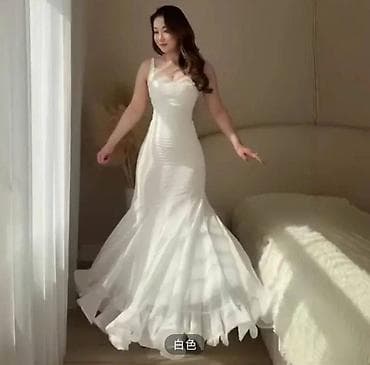 Юбки: Юбка, Модель юбки: Годе, Макси, Шифон, Высокая талия — 1