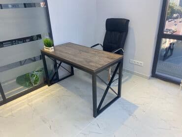 офисные столы бу: Стол лофт для офиса 
Длина 1.20 
Ширина 60
Высота 75 — 3