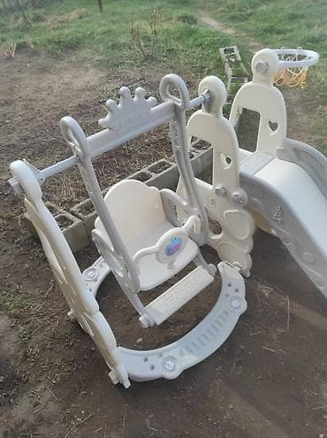 продать брейнрот: Детский игровой комплекс 3-в-1 для дома и двора - Горка с плавным — 7