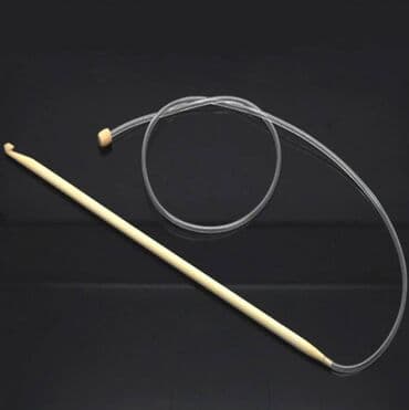 утук жонундо маалымат: Крючок для тунисского (афганского) вязания 5,5 мм бамбуковый — 3