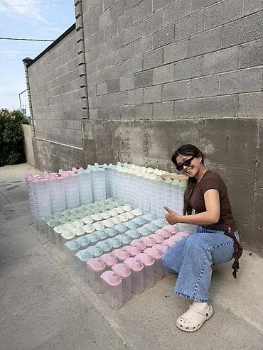 Тамак-аш контейнери, түсү - Кызгылт