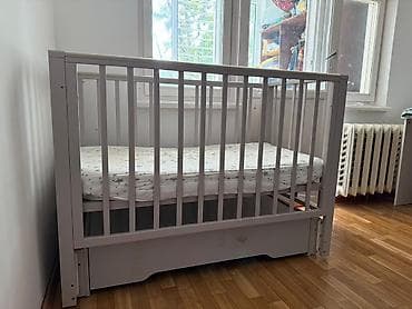 матрсы: Детская односпальная кровать, Б/у, Для девочки, Для мальчика, С матрасом, МДФ, Самовывоз — 2