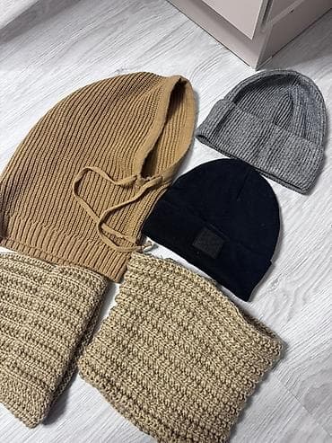 Шапка, Бини, Пряжа, Зима, Вязаная модель