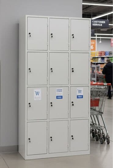 тумбы с зеркалом: Шкаф для раздевалки, Новый, Другой материал — 1