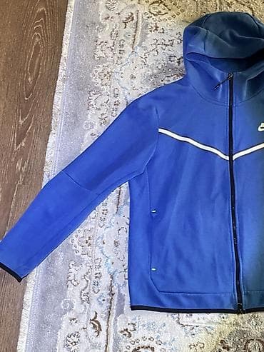 мужская одежда толстовки: Мужской спортивный костюм, L, Nike, Б/у, цвет - Синий — 2