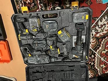 Строительные степлеры: Набор аккумуляторного электроинструмента в чемодане Комплект — 1