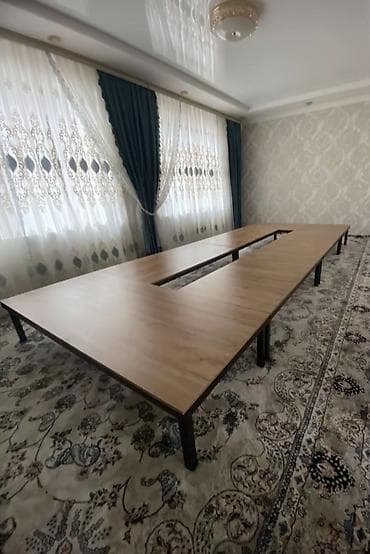 office table: Национальный кыргызский стол, Новый, Складная, ЛДСП, цвет - Черный — 3