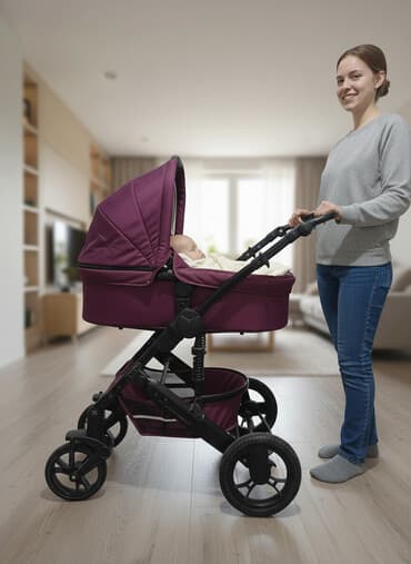 бебизен йойо 2 коляска: Коляска, цвет - Фиолетовый — 1