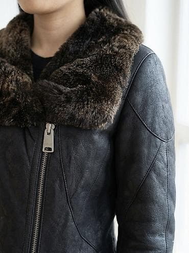 кулончик золотой: Дубленка, Турция, По колено, С капюшоном, S — 5