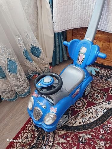 детский веломобиль: Детская машинка-каталка с родительской ручкой - Тип: каталка без — 1
