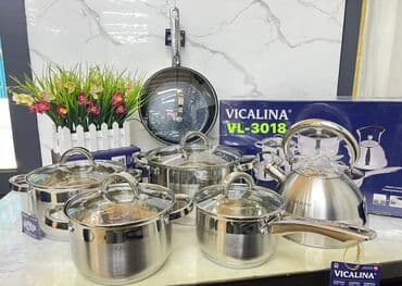 кастрюля цептер: Набор кухонной посуды VICALINA VL-3018 Состав набора: - 4 кастрюли из — 1
