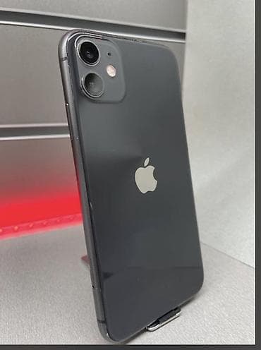 Мобильные телефоны и аксессуары: IPhone 11, Б/у, 128 ГБ, Черный, Зарядное устройство, Защитное стекло, Чехол, 100 % — 1