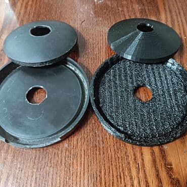 настольные теннисные ракетки: Печать накладок для спорт инвентаря.(заглушки) Пластик: PETG⚫ — 3