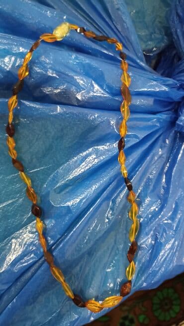 украшение шампанского для свадьбы: Янтарные бусы - Материал: натуральный янтарь разных оттенков — от — 2