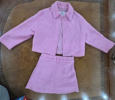 детская одежда для мальчиков: Комплект, цвет - Розовый, Б/у — 4