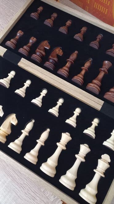 математика учебник: Деревянные шахматы В наличии в двух размерах ♟️В комплекте 32 — 6