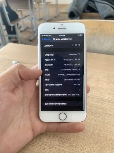 16 pro max цена бишкек: IPhone 7, Колдонулган, 32 ГБ, Күлгүн, Каптама, 80 % — 1