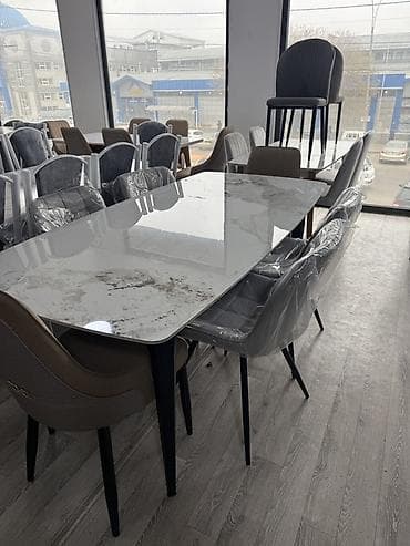 кухини стол: Обеденные столы с прямоугольной столешницей - Современный дизайн — 4