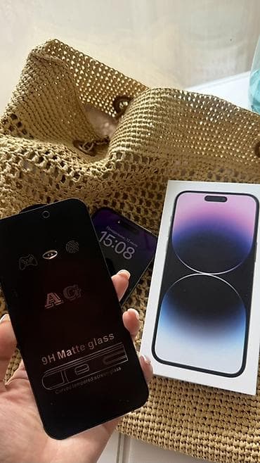 самсунг 24 с: IPhone 14 Pro Max, Б/у, 1 ТБ, Deep Purple, Защитное стекло, Чехол, Кабель, 85 % — 8