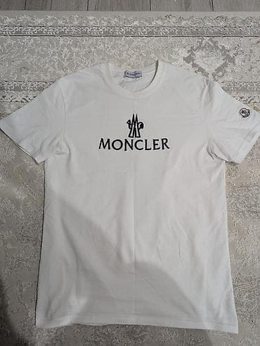 Футболки: Мужская футболка, L, Moncler, Новый, цвет - Белый, Самовывоз — 1