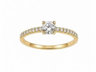 Личные вещи: Кольцо «Royal Spark» из желтого золота 585 Элегантное кольцо с — 2