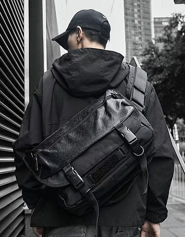 samsung 8a: Сумка-мессенджер через плечо, чёрная, функциональная. Особенности: - — 1