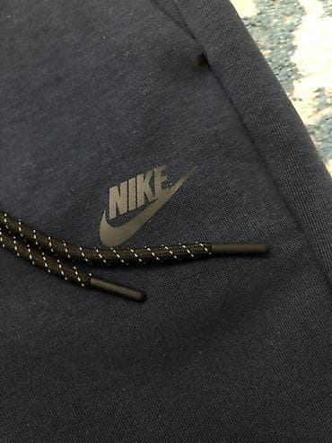 найк тек флис: Nike Tech fleece (низ) - Цвет: темно-синий (navy) - Фасон: зауженные — 2