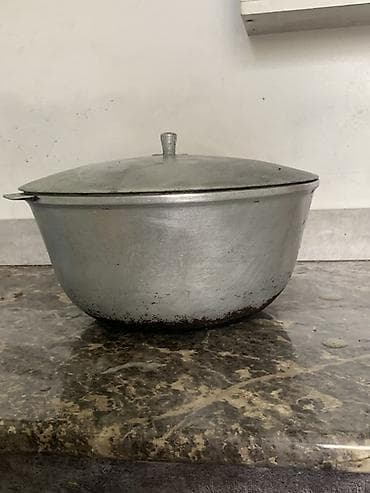 крышка для чайника: Алюминиевый казан с крышкой. - Материал: литой алюминий. - — 4