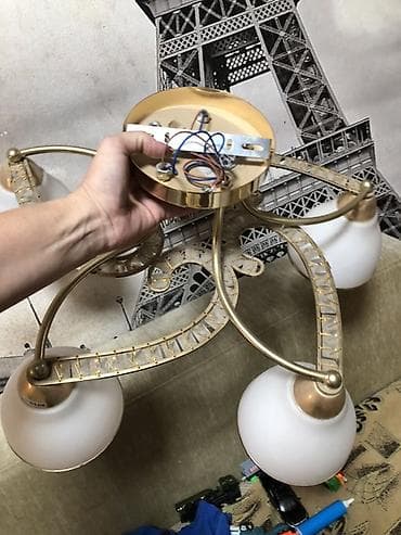 study lamp: Потолочная люстра на 5 плафонов - Классическая конструкция с — 2