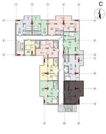 Квартиры: 1 комната, 42 м², Индивидуалка, 4 этаж — 2