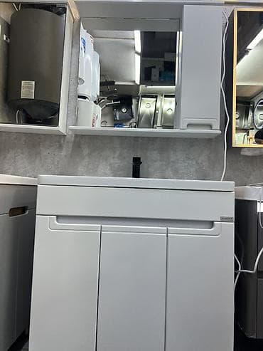 раковина с тумбой и зеркалом: Тумба с раковиной и зеркальный шкаф. Раковины с тумбой. Раковина для — 1