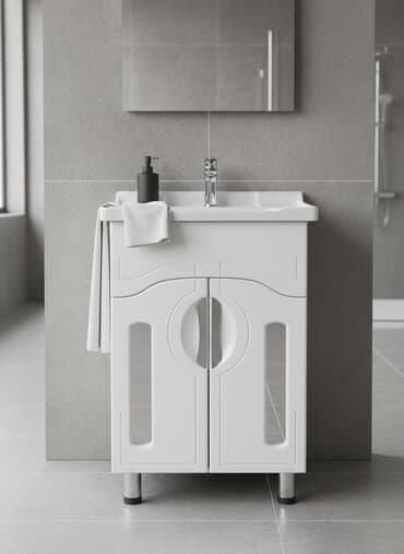 мойка со шкафом на кухню: Шкаф для ванной, Без зеркала — 1