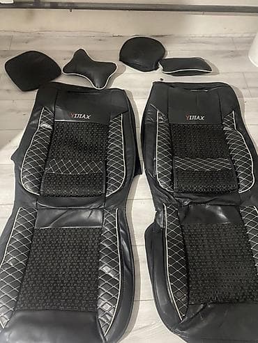 автомобильные сиденья бу: Чехлы Экокожа, С подушкой, цвет - Черный, Б/у, Самовывоз, Бесплатная доставка, Платная доставка — 3