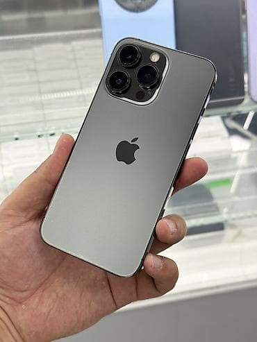 IPhone 13 Pro, Б/у, 128 ГБ, Black Titanium, Защитное стекло, Чехол, 100 %