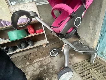 универсальные коляски stokke xplory: Коляска, Stokke, цвет - Розовый, Б/у, Самовывоз, Платная доставка — 4