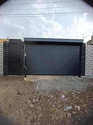 Электромоторы для ворот: Секция забора с откатными воротами “под дерево” - Материал — 3