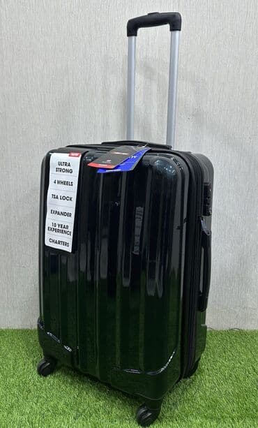 с жемчугом: Чемодан, Новый, Материал: Пластик, Большой (более 70 л), Вращающиеся колеса на 360°, Кодовый замок, На колесах — 2