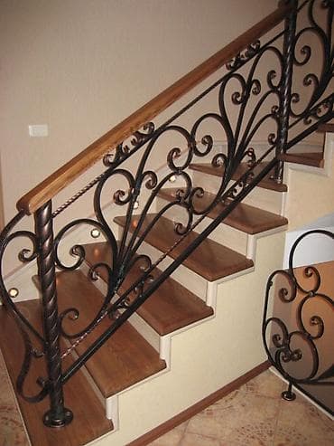 профнастила: Металлическая лестница Для дома, Форма лестницы: Г-образная — 6