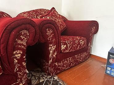 диван для кухни бишкек: Комплект мягкой мебели, цвет - Красный — 5