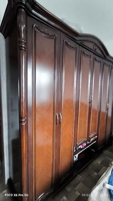 Столдор: Уктоочу бөлмө гарнитуру, Колдонулган, Эки кишилик керебет, Шкаф, Комод, Италия, МДФ — 5