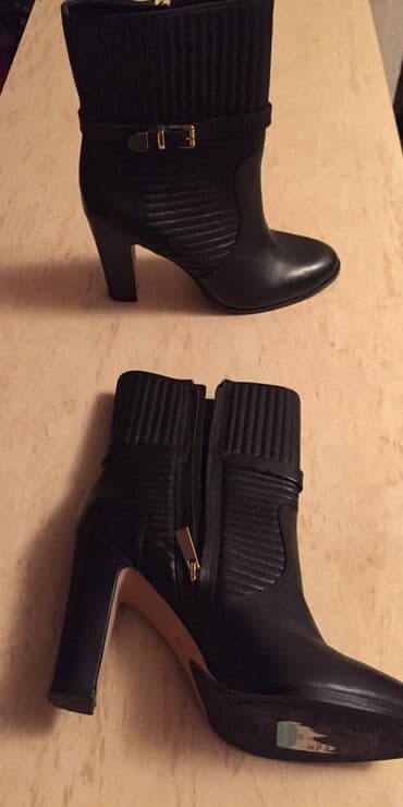 сапоги из натурального меха и кожи: Женские деми полусапожки Vince camuto кожа, новые, привезены из США — 2