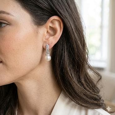 pull and beer: Серьги Xuping Jewelry с подвесными жемчужинами - Элегантные — 4