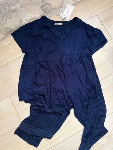 белая ночная сорочка: Домашний костюм, Хлопок, Турция — 7