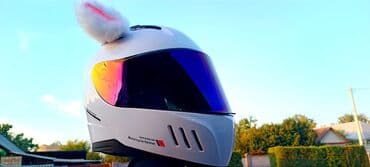 bwm самурай: Шлем с Ушками . с Визором Хамелеон и Встроенными Очками + — 5