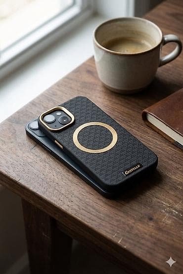 battery case: Чехол Premium Carbon Series для iPhone 13 / 14 - Встроенная поддержка — 1