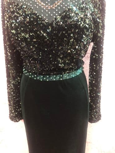 прокат карнавальных костюмов в бишкеке бишкек: Вечернее платье, Длинная модель, С рукавами, Стразы, XS, S, M — 22